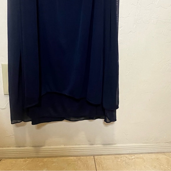 David’s Bridal Long Mesh Dress with Illusion Neckline Size 8 - Picture 7 of 12